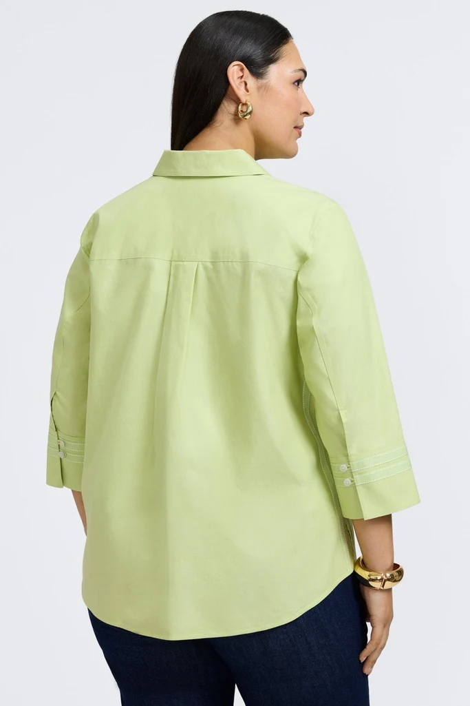 Brooke Plus No Iron Pinpoint 3/4 Sleeve Shirt - Image 10