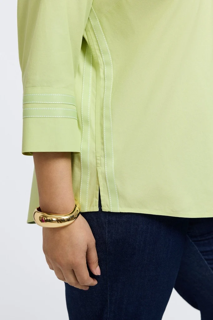 Brooke Plus No Iron Pinpoint 3/4 Sleeve Shirt - Image 7