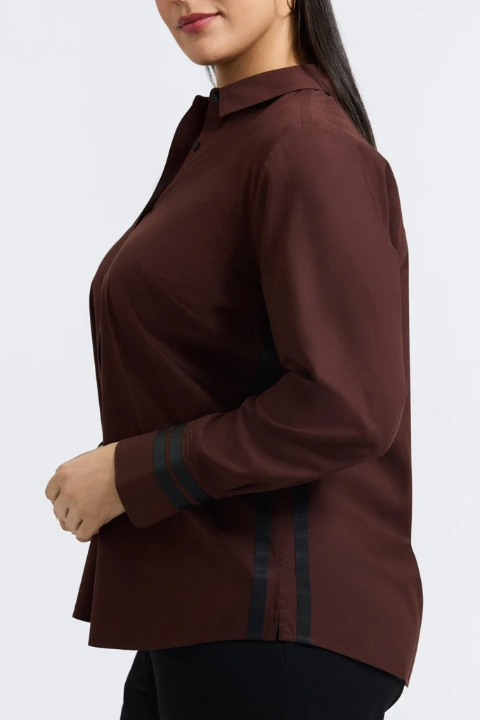 Brooke Plus No Iron Pinpoint Long Sleeve Shirt - Image 11