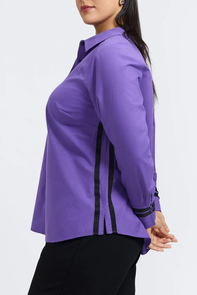 Brooke Plus No Iron Pinpoint Long Sleeve Shirt - Image 15