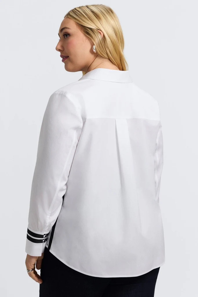 Brooke Plus No Iron Pinpoint Long Sleeve Shirt - Image 4