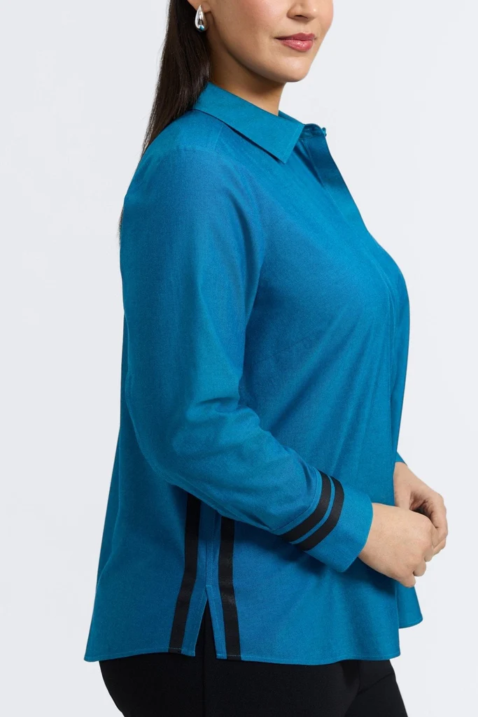 Brooke Plus No Iron Pinpoint Long Sleeve Shirt - Image 6