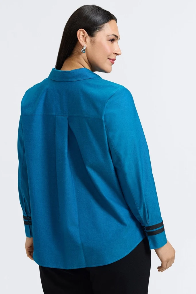 Brooke Plus No Iron Pinpoint Long Sleeve Shirt - Image 8