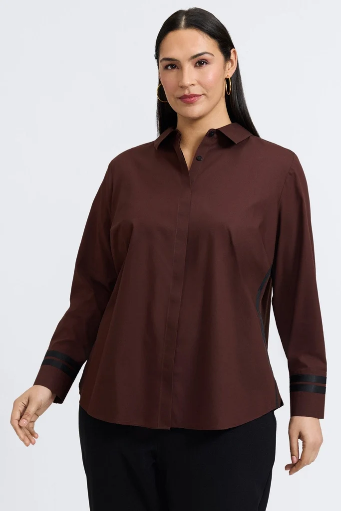 Brooke Plus No Iron Pinpoint Long Sleeve Shirt - Image 9