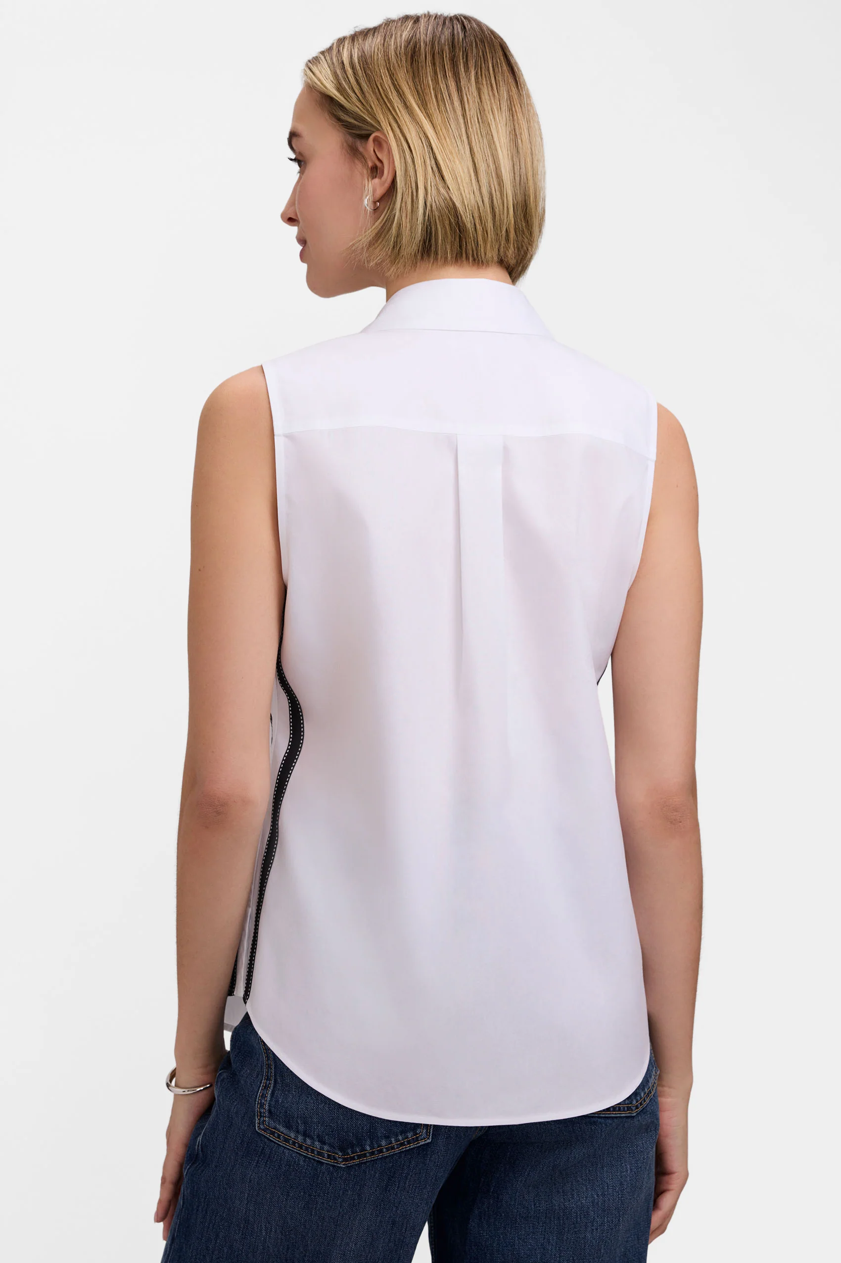 Brooke No Iron Pinpoint Sleeveless Tank - Image 3