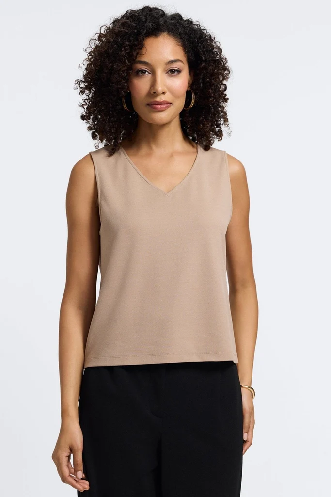 Callie Knit Crepe Reversible Sleeveless Tank - Image 10