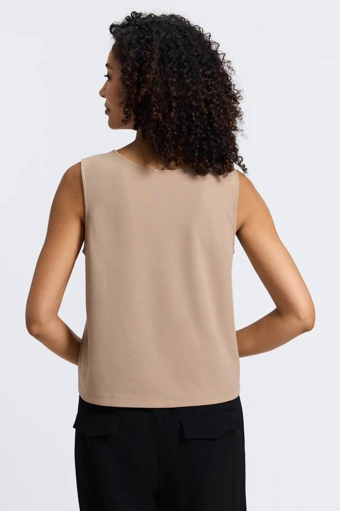 Callie Knit Crepe Reversible Sleeveless Tank - Image 13