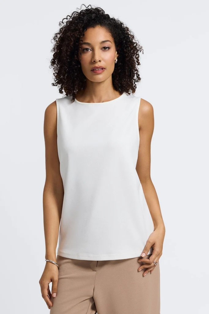 Callie Knit Crepe Reversible Sleeveless Tank - Image 14