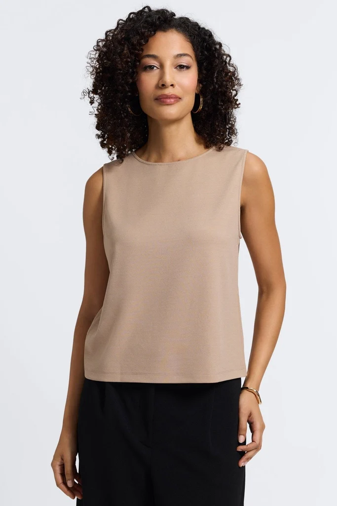 Callie Knit Crepe Reversible Sleeveless Tank - Image 9