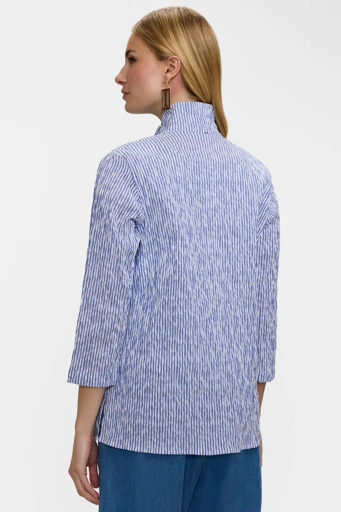 Carolina Crinkle Jacquard 3/4 Sleeve Shirt Jacket - Image 9