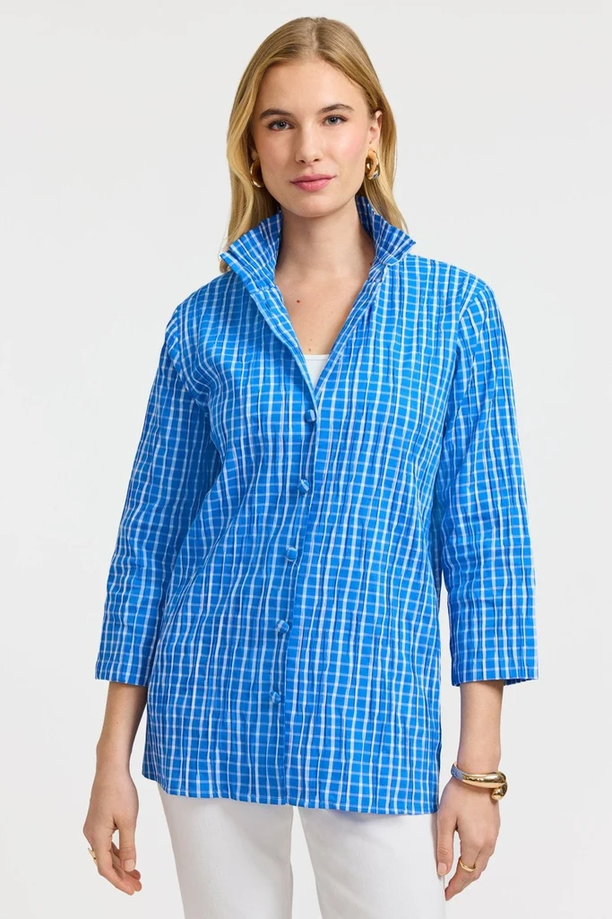 Carolina Crinkle 3/4 Sleeve Shirt Jacket - Image 14