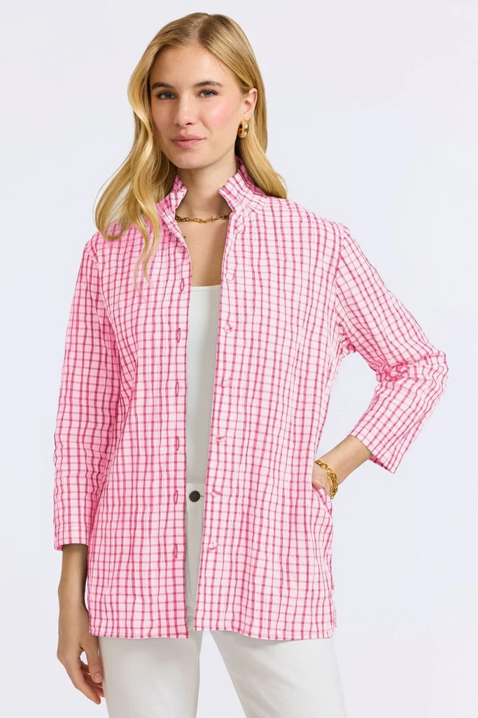 Carolina Crinkle 3/4 Sleeve Shirt Jacket - Image 19