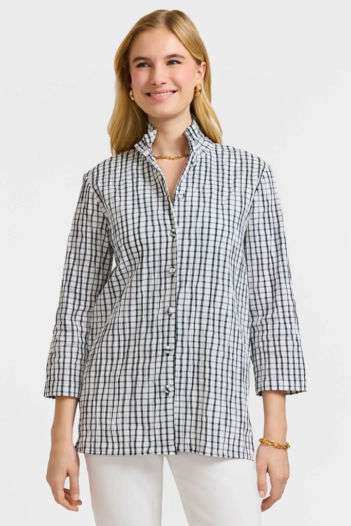Carolina Crinkle 3/4 Sleeve Shirt Jacket - Image 5