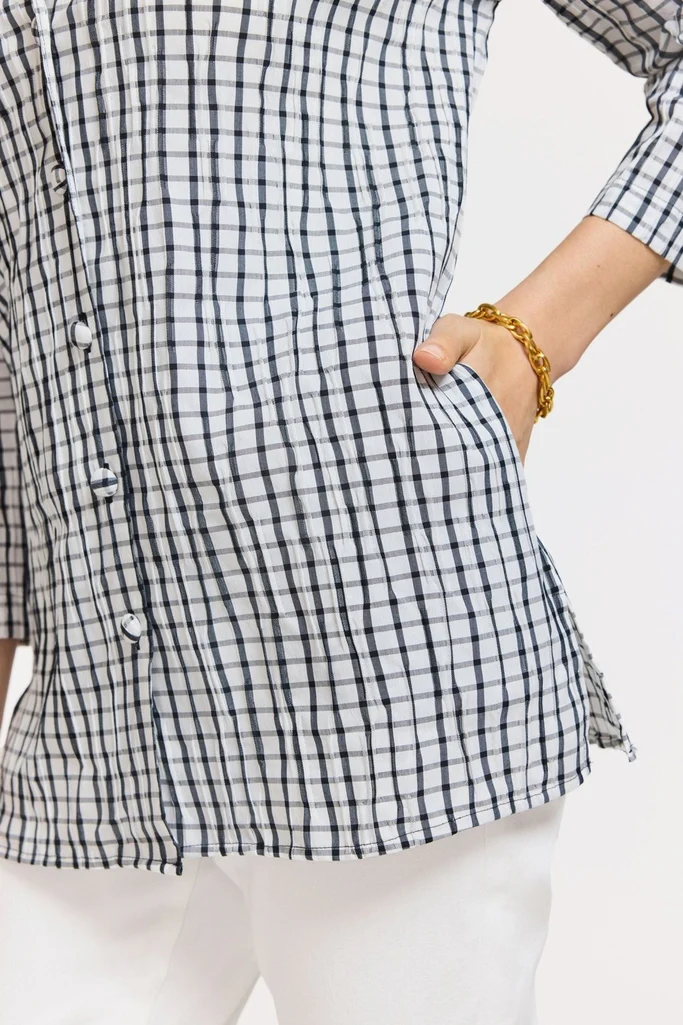Carolina Crinkle 3/4 Sleeve Shirt Jacket - Image 7