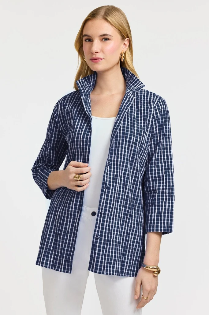 Carolina Crinkle 3/4 Sleeve Shirt Jacket - Image 9