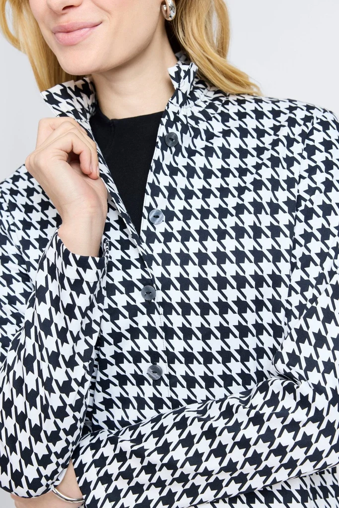 Carolina Classic Houndstooth Long Sleeve Shirt Jacket - Image 3