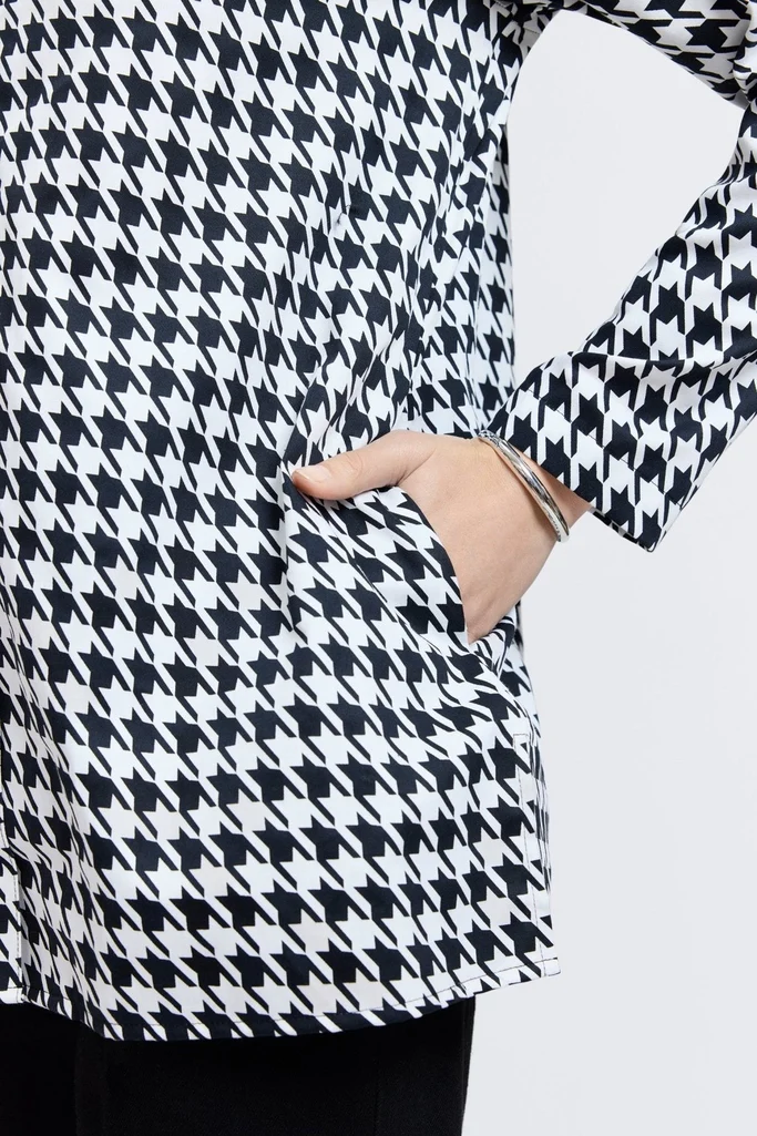 Carolina Classic Houndstooth Long Sleeve Shirt Jacket - Image 5