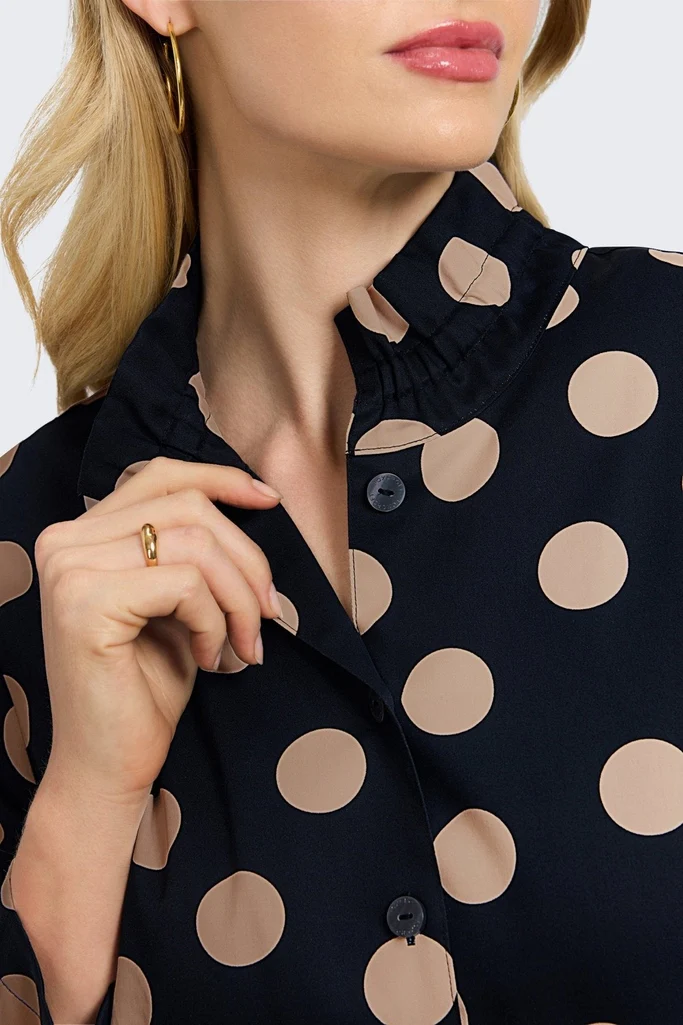 Carolina Plus Polka Dot Long Sleeve Shirt Jacket - Image 7