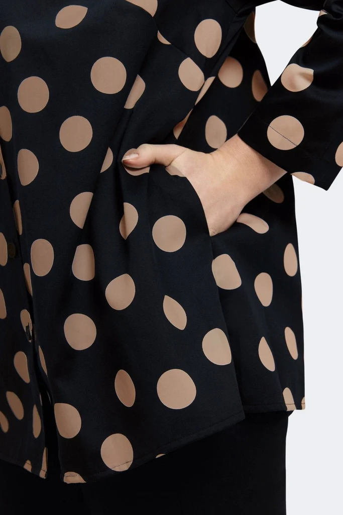 Carolina Plus Polka Dot Long Sleeve Shirt Jacket - Image 8