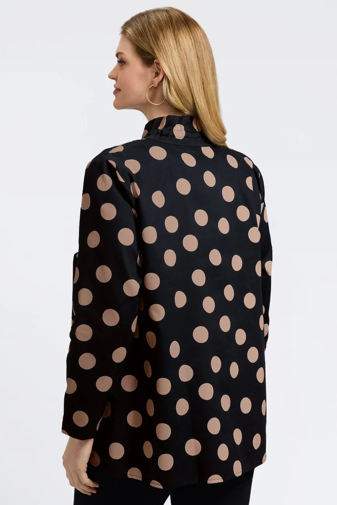 Carolina Plus Polka Dot Long Sleeve Shirt Jacket - Image 9