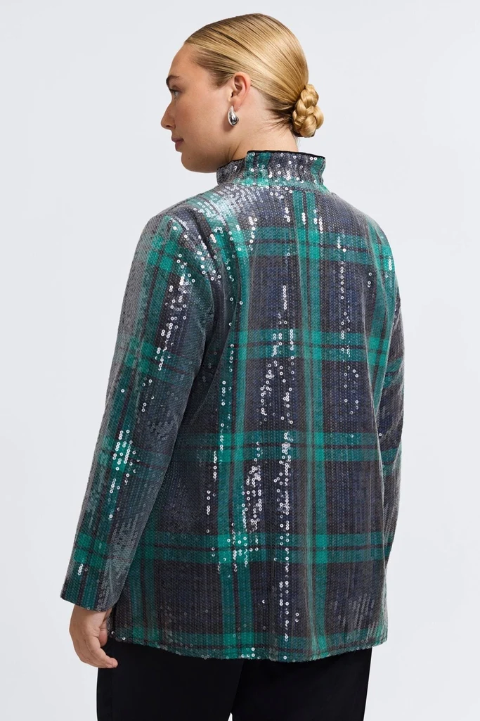 Carolina Plus Sequined Long Sleeve Shirt Jacket - Image 9