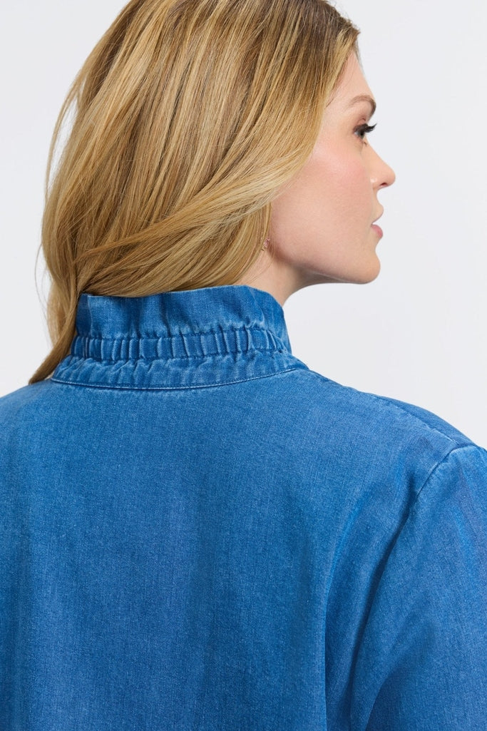 Carolina Plus Tencel® Denim Long Sleeve Shirt Jacket - Image 5