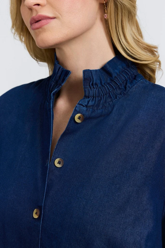 Carolina Plus Tencel® Denim Long Sleeve Shirt Jacket - Image 8