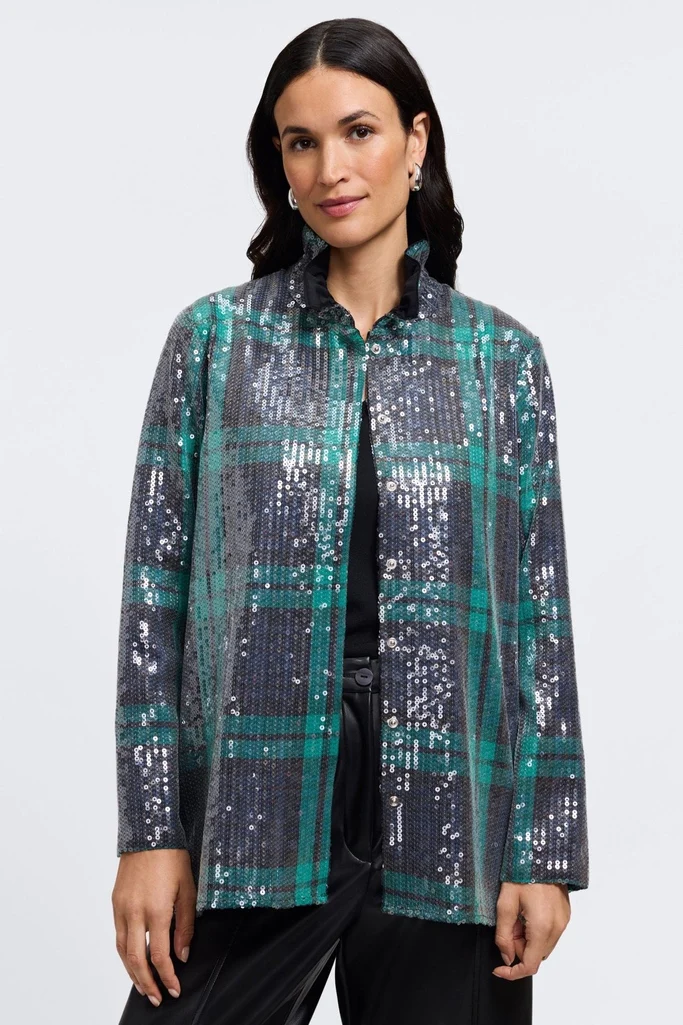Carolina Sequined Long Sleeve Shirt Jacket - Image 10