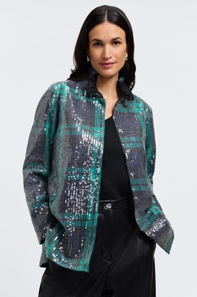 Carolina Sequined Long Sleeve Shirt Jacket - Image 7