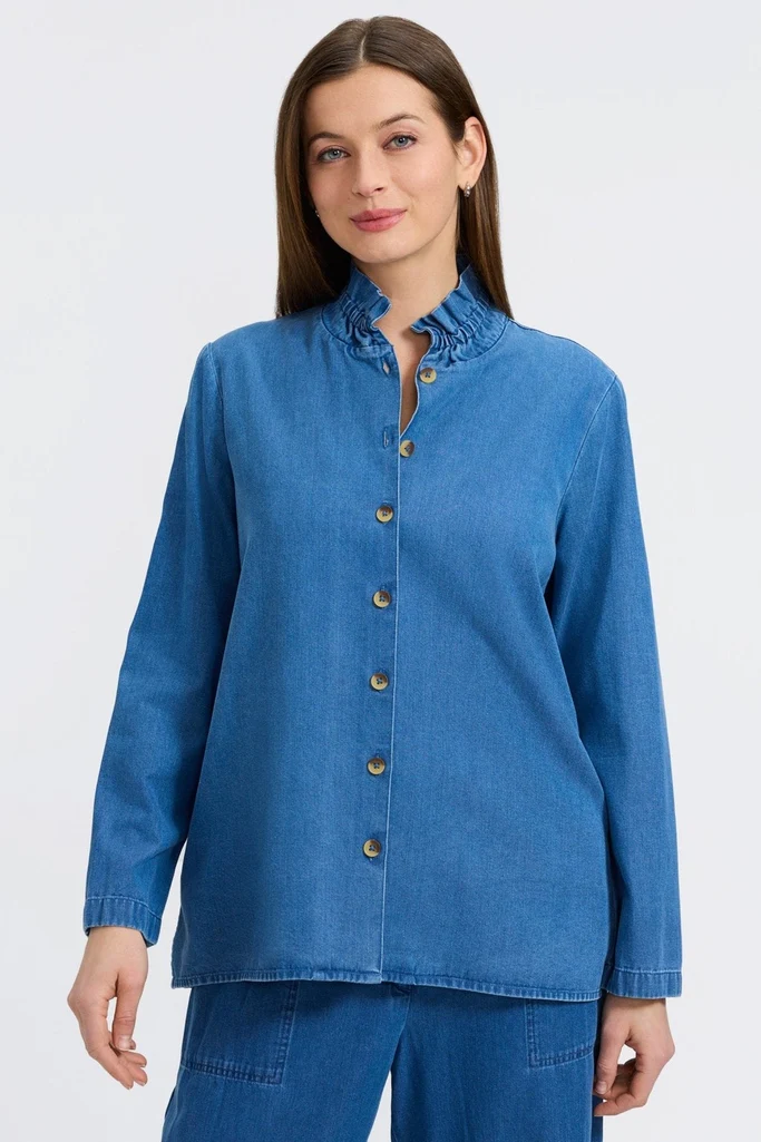 Carolina Tencel® Denim Long Sleeve Shirt Jacket - Image 7