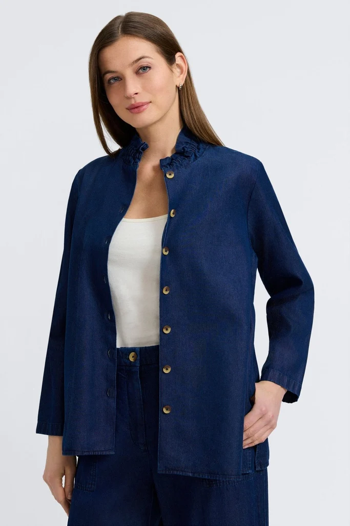 Carolina Tencel® Denim Long Sleeve Shirt Jacket - Image 8