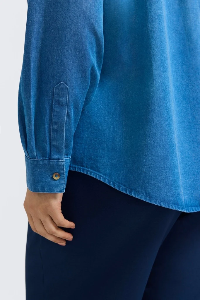 Charlie Plus Tencel® Denim Long Sleeve Shirt - Image 9