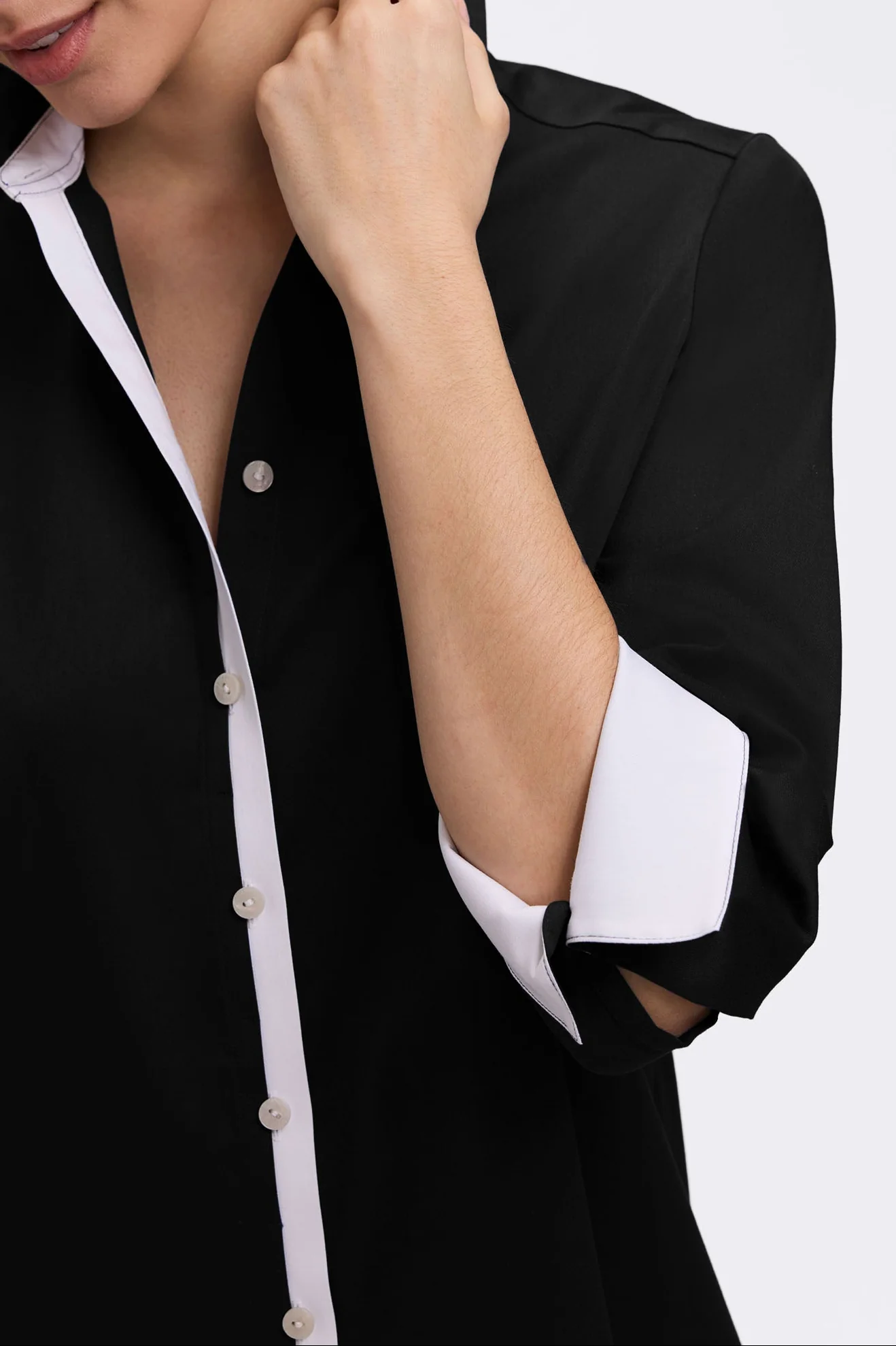 Charlie Plus White Trim 3/4 Sleeve Shirt - Image 2