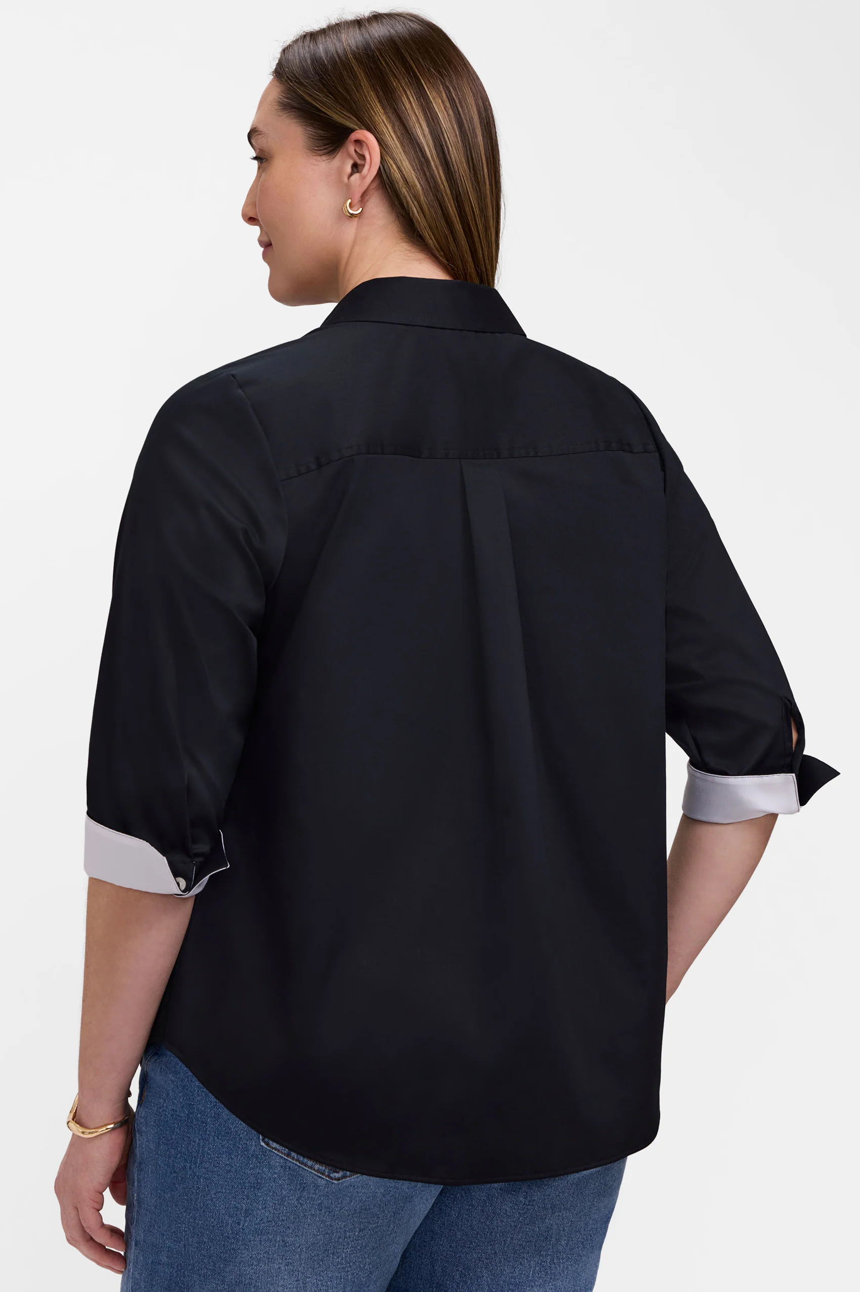 Charlie Plus White Trim 3/4 Sleeve Shirt - Image 3