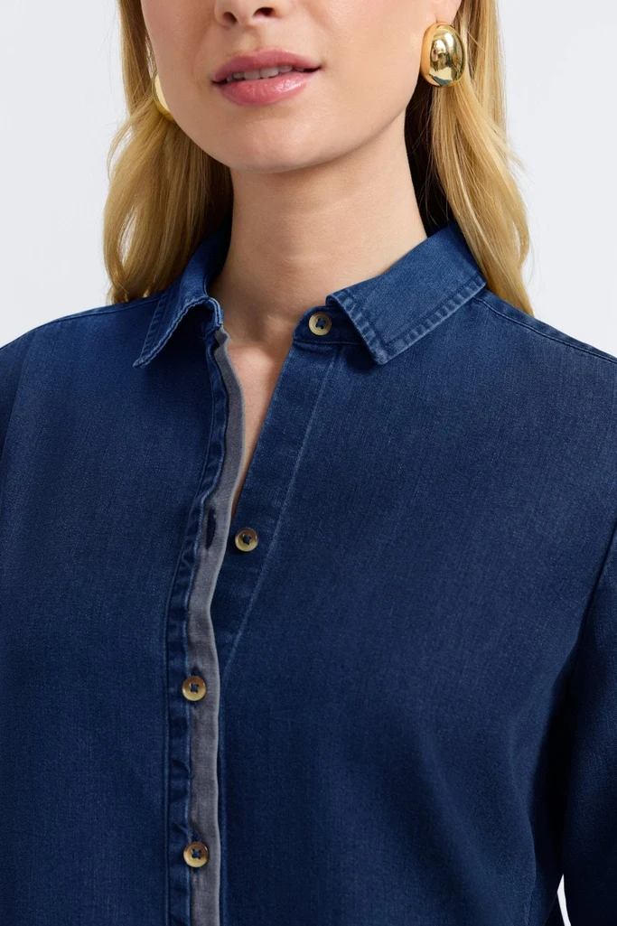 Charlie Tencel® Denim Long Sleeve Shirt - Image 10