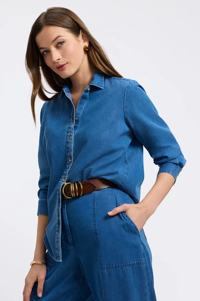 Charlie Tencel® Denim Long Sleeve Shirt - Image 4