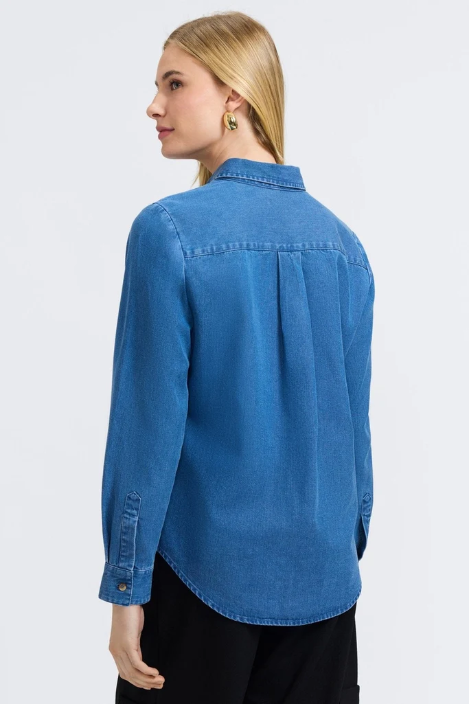 Charlie Tencel® Denim Long Sleeve Shirt - Image 7
