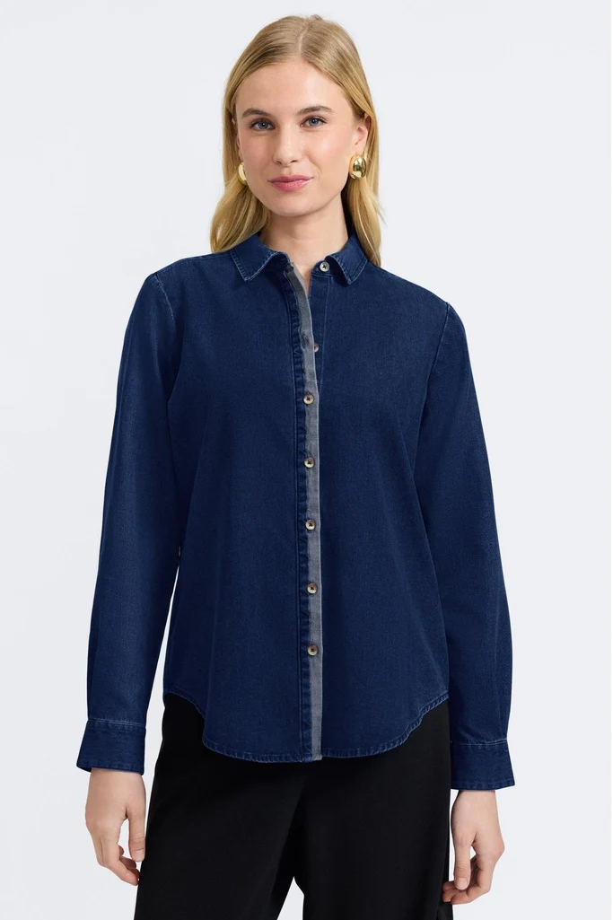 Charlie Tencel® Denim Long Sleeve Shirt - Image 9