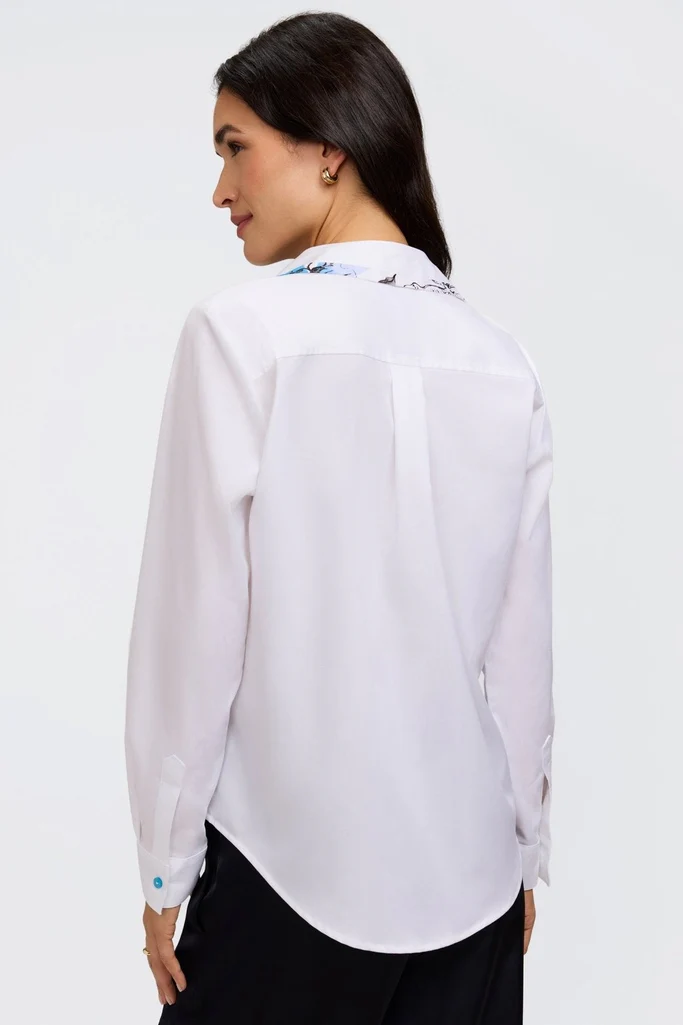 Charlie Tropical Watercolor Long Sleeve Shirt - Image 6
