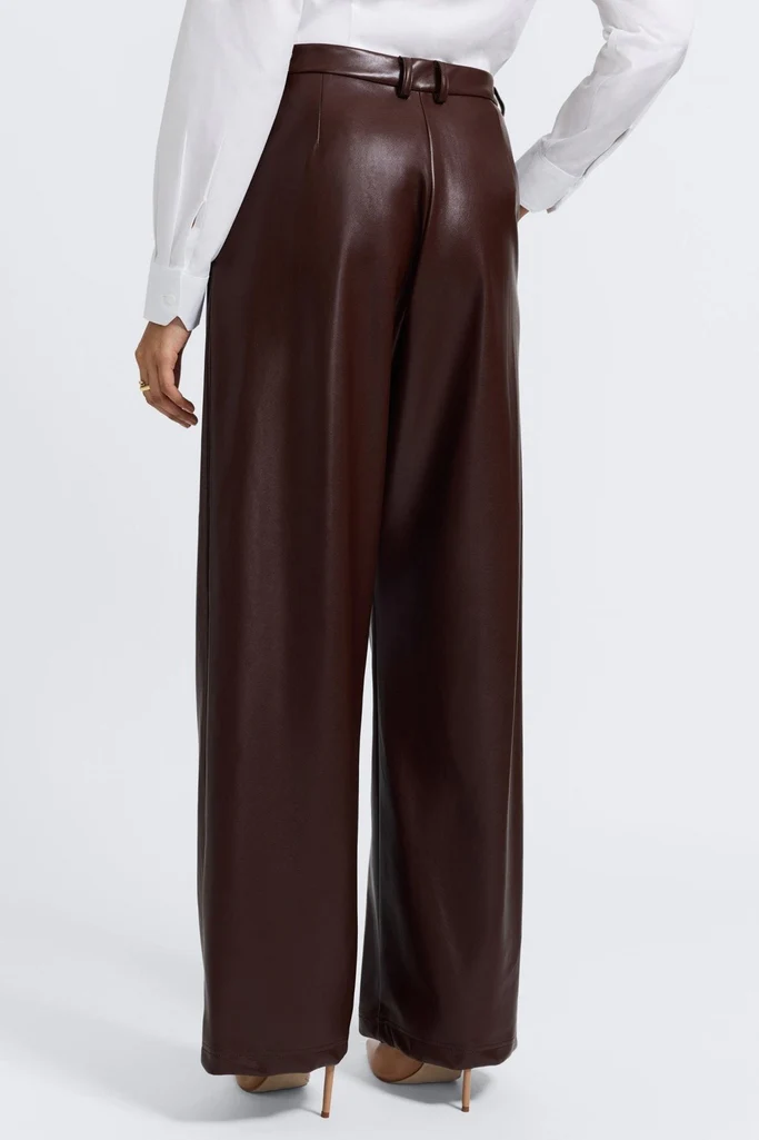 Ciara Vegan Leather Wide Leg Trouser - Image 6