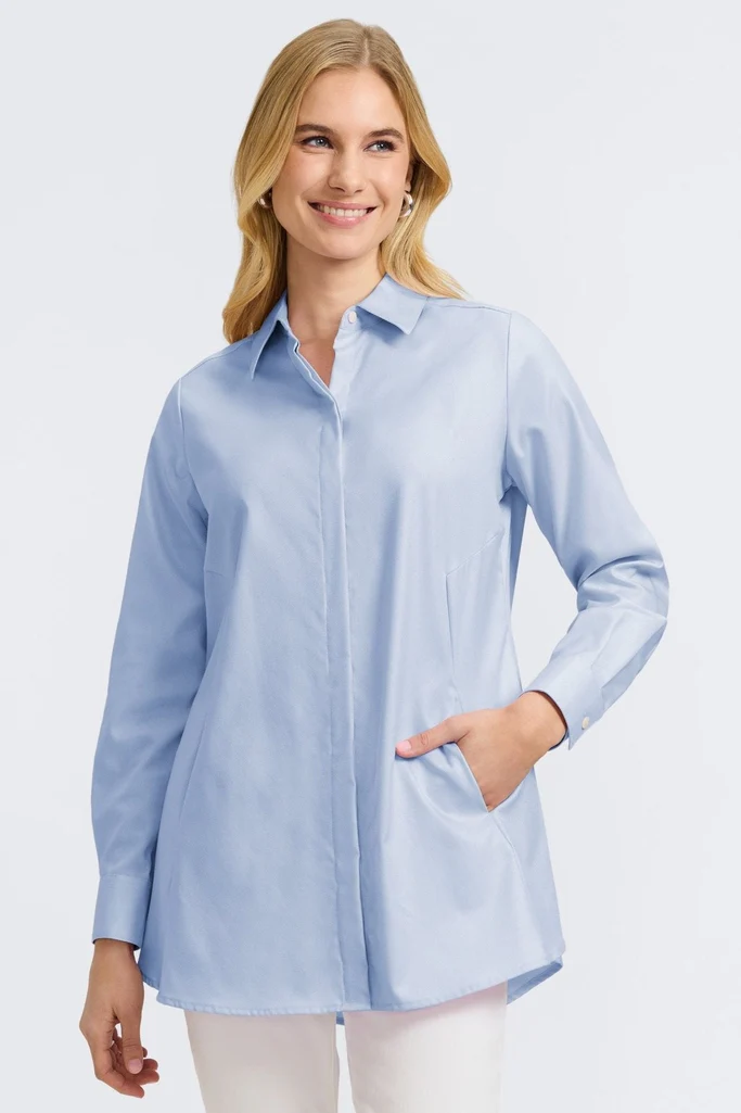 Cici Cavalry Twill Long Sleeve Tunic - Image 11