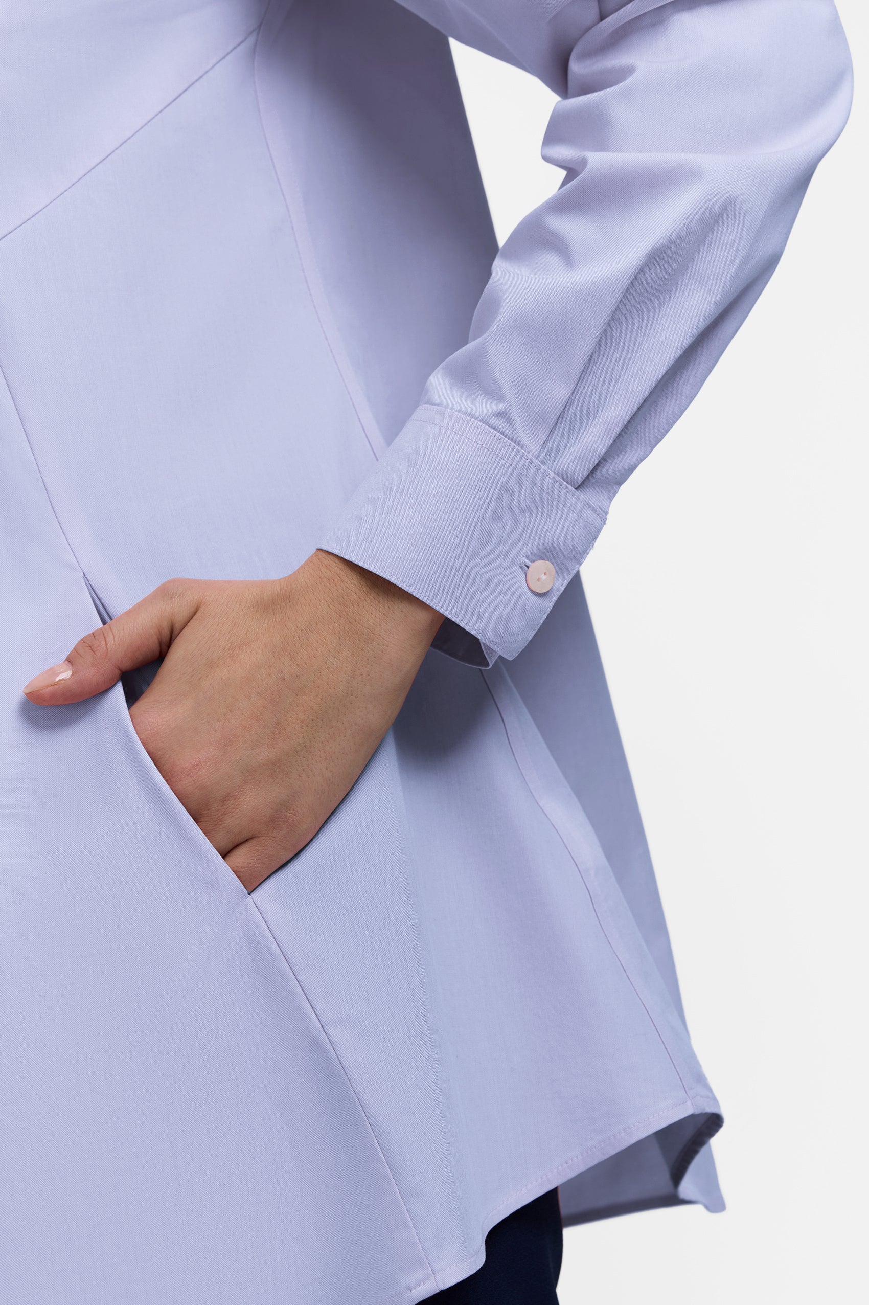 Cici No Iron Pinpoint Long Sleeve Tunic - Image 11