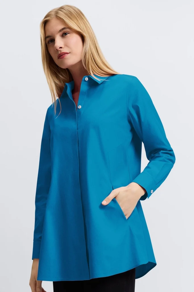 Cici No Iron Pinpoint Long Sleeve Tunic - Image 14