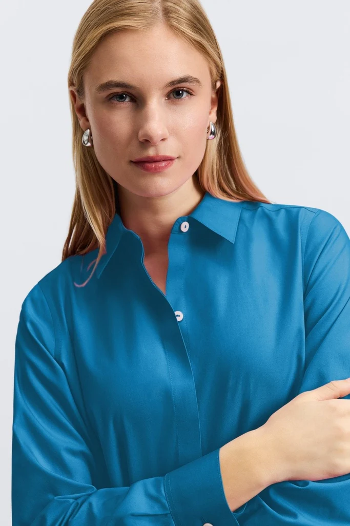 Cici No Iron Pinpoint Long Sleeve Tunic - Image 16