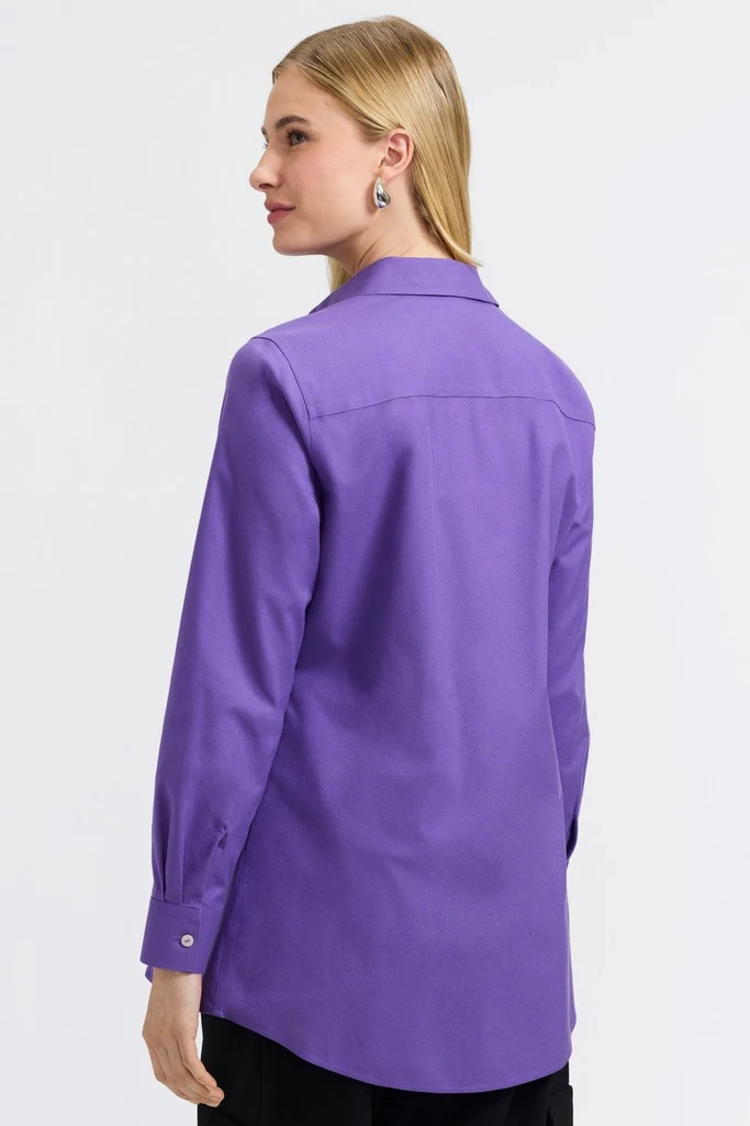 Cici No Iron Pinpoint Long Sleeve Tunic - Image 21