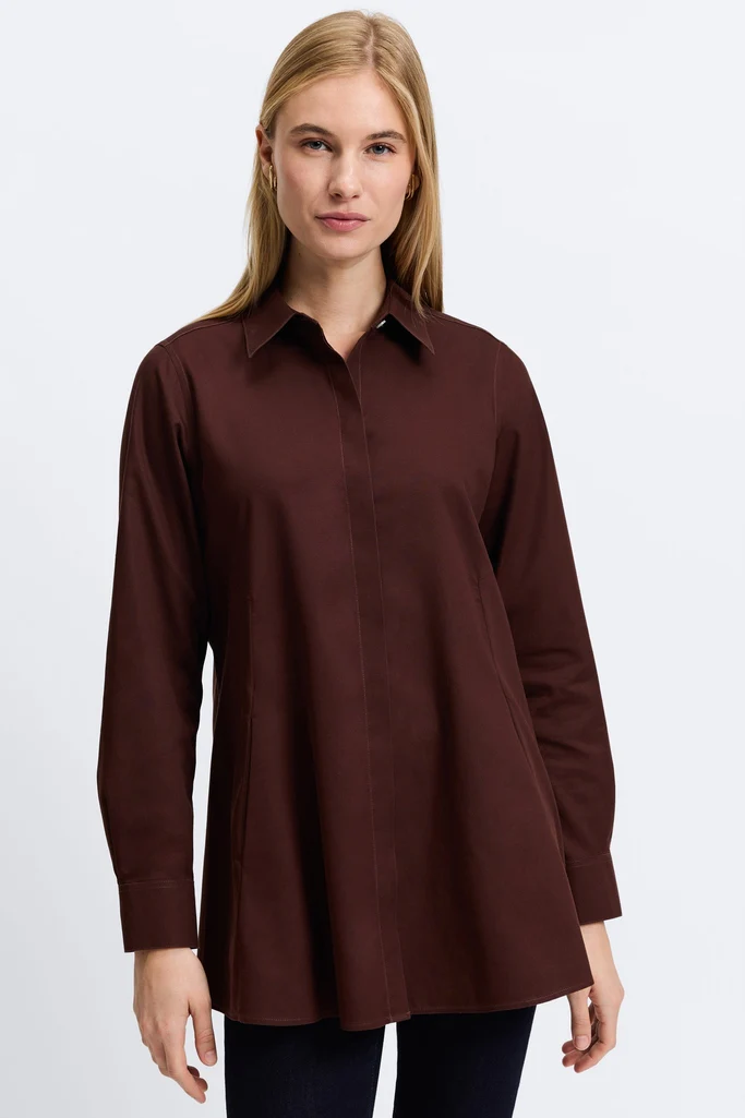 Cici No Iron Pinpoint Long Sleeve Tunic - Image 23