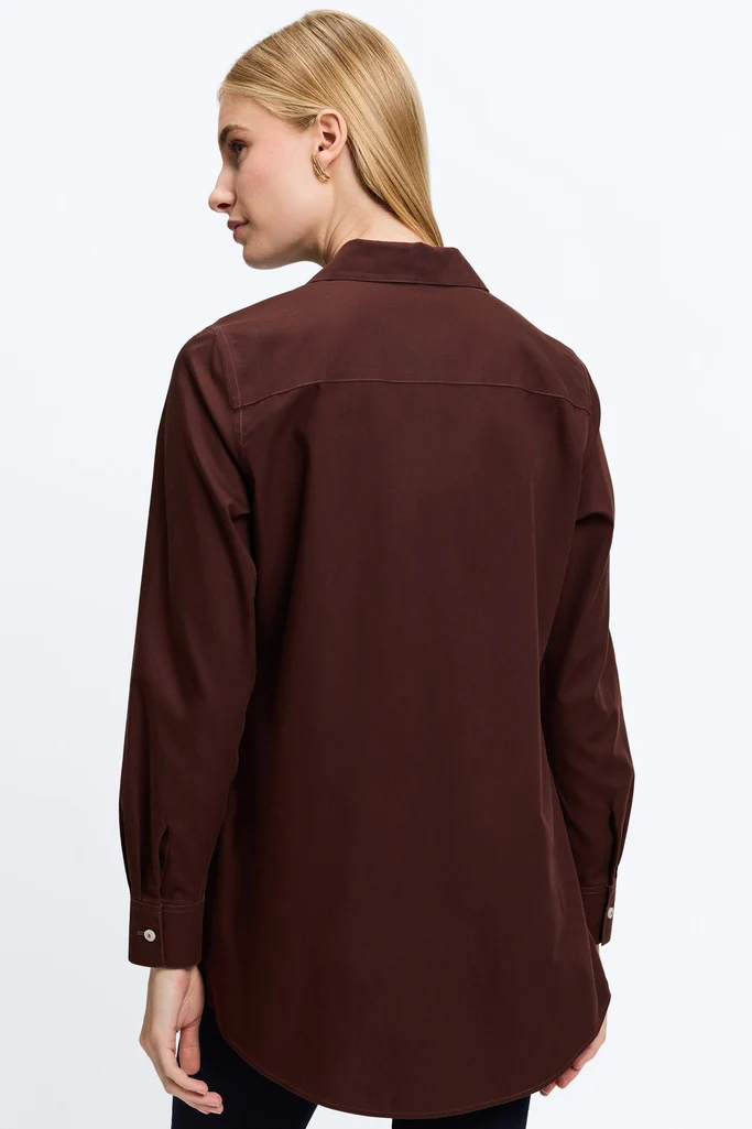 Cici No Iron Pinpoint Long Sleeve Tunic - Image 26