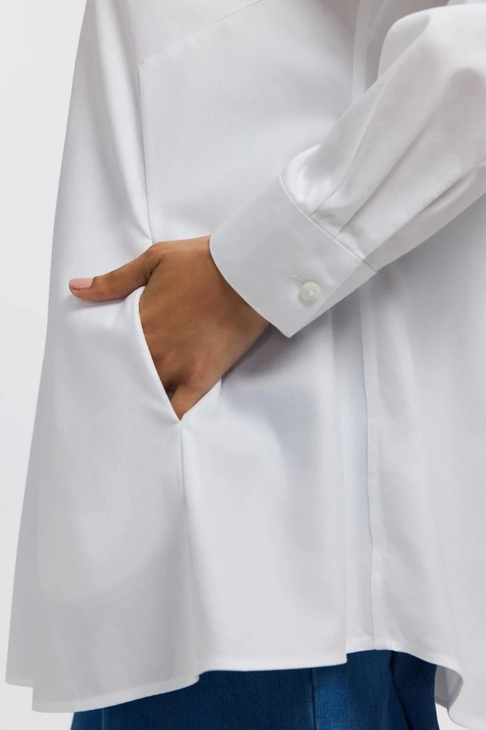 Cici No Iron Pinpoint Long Sleeve Tunic - Image 3