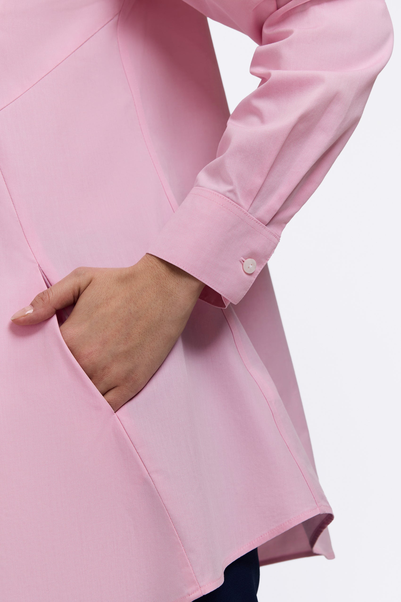 Cici No Iron Pinpoint Long Sleeve Tunic - Image 7