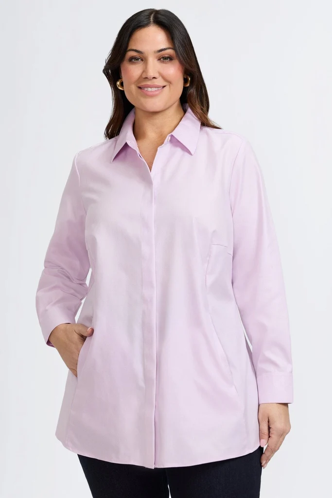 Cici Plus Cavalry Twill Long Sleeve Tunic - Image 6